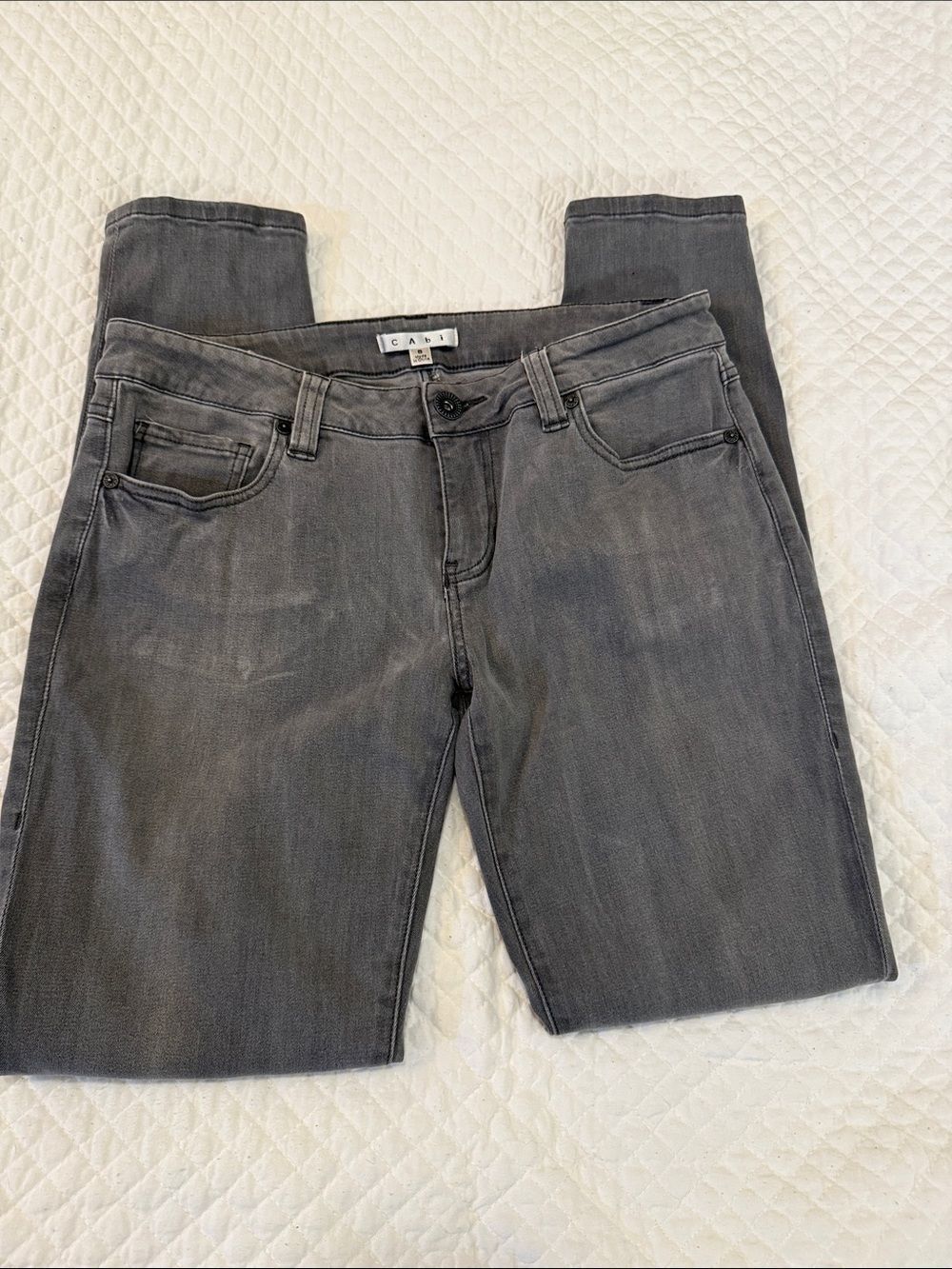 CAbi Skinny Jeans in Washed Gray